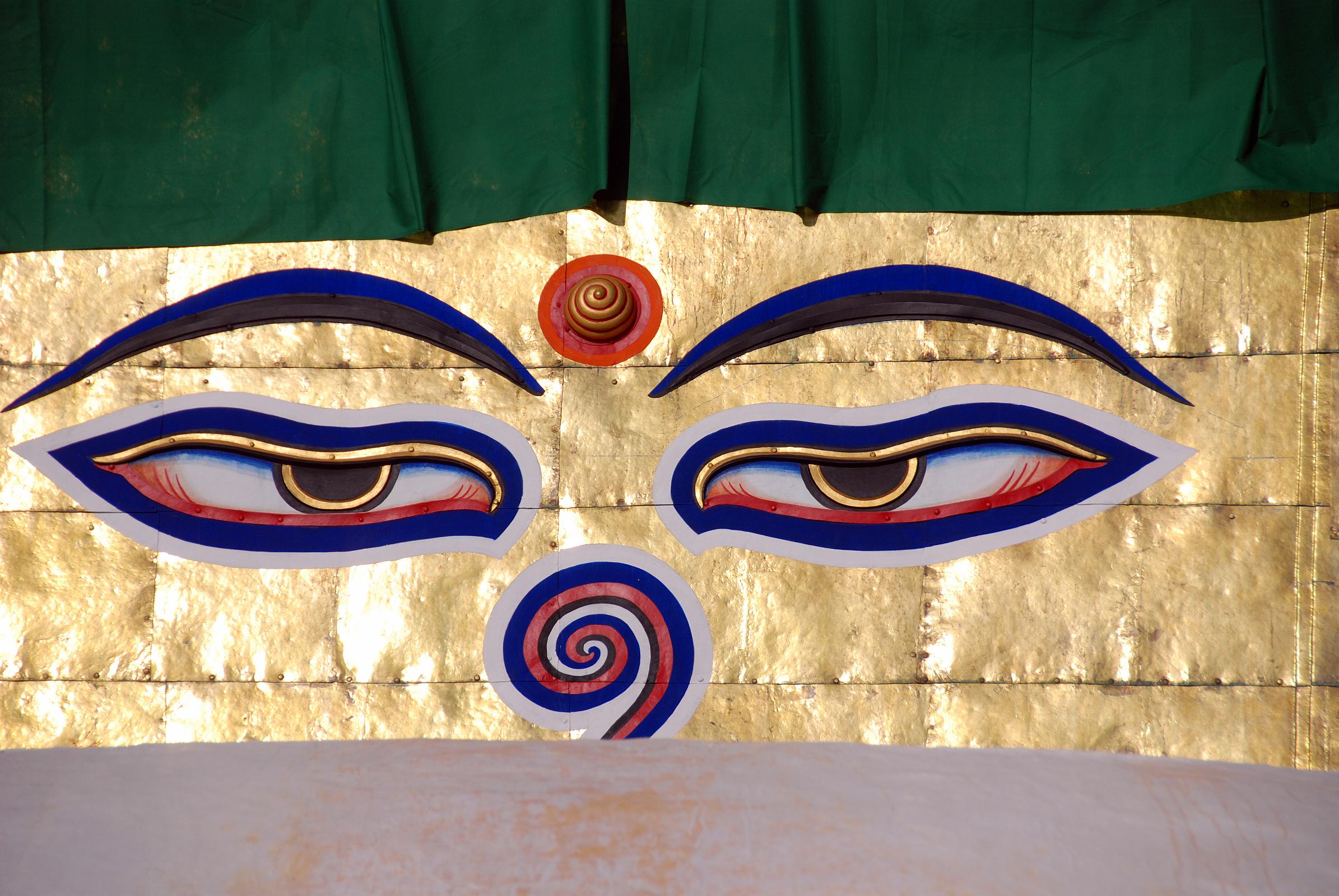 Kathmandu Swayambhunath 20 Swayambhunath Buddha Eyes Close Up 